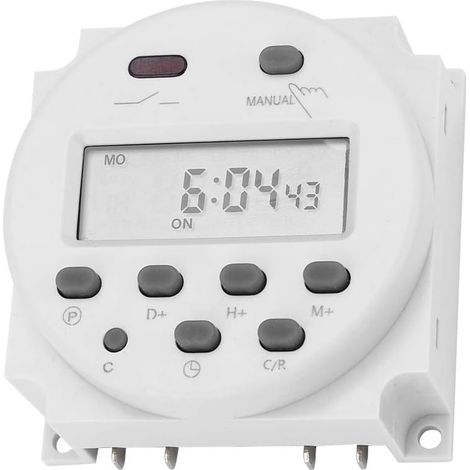 12vdc 16a Zeitschaltuhr, Digitaler Elektronischer Programmierbarer Lcd-zeitrelais-schalter, Digitaler Mikrocomputer-mini-netzteil-steuerungs-zeitschaltuhr Cn101