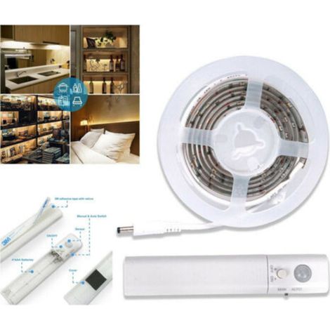 Led-streifen Mit Bewegungssensor, Weißes Licht 6000k, 1m, Für Bett Und Kleiderschrank