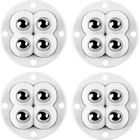 4-teiliges Set Geräuschloser 4-kugel-drehrollen Mit Selbstklebender Rollenbasis Für Möbelorganisatoren Und Nachttischaccessoires