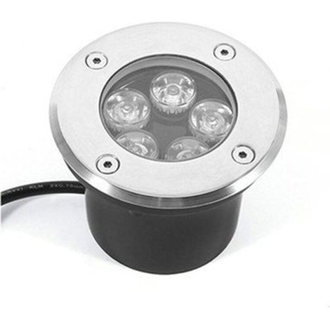 Einbau-bodenstrahler, Ip67 Wasserdicht, Led, Rund, Für Terrasse, Garten Und Rasen, 220 V, Ø 12 X 19 Cm, 1 Stück
