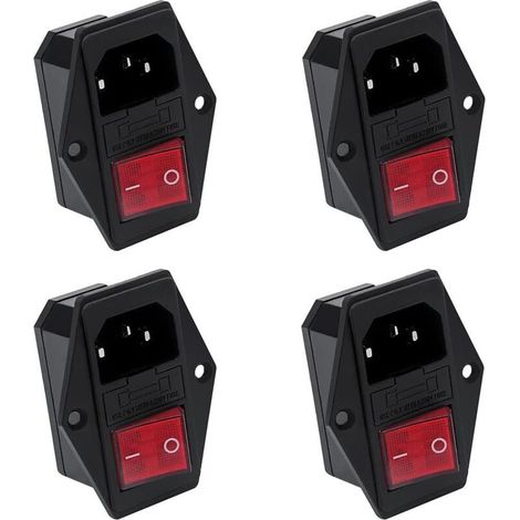 Stück 10a 250v Wippschalter, Einbausteckdose Für 3d-drucker, Netzanschlussmodul-netzteilbuchse Mit 10a-sicherung
