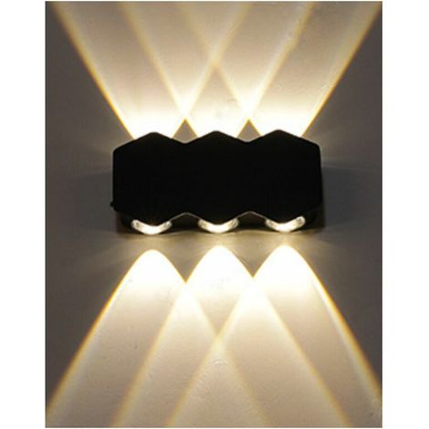 6er-set Led-wandleuchten Für Den Innen- Und Außenbereich, Wasserdichte Led-wandleuchten, Warmweißes Terrassenlicht