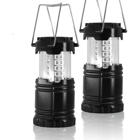 2-teilige, Faltbare Led-campinglaterne, Tragbare, Wasserdichte Campingtaschenlampe (ipx5) Für Outdoor-beleuchtung, Camping, Wandern, Garten