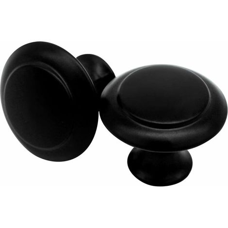 Runde Knöpfe Für Küchen- Und Badezimmermöbel, Schwarz, 10er-set