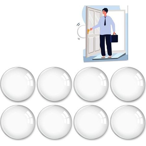 8er-packung Transparente Türstopper Zum Selbstkleben, Wandtürstopper, Transparente Türstopper, Türpuffer Zur Wandmontage, Türdämpfer Für Schranktüren, Türstopper Aus Gummi