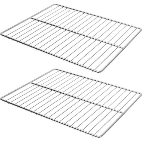 Set Mit 2 Silbernen Grillrosten, Ersatzgrillrost Aus Edelstahl, Multifunktionaler Grill (34,7 X 26,7 Cm)