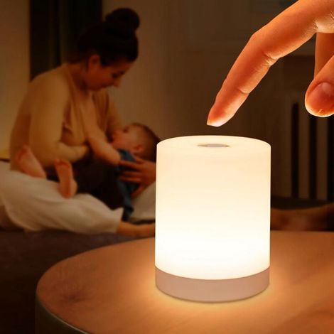 Wiederaufladbares, Tragbares Nachtlicht Per Usb – Touch-steuerung Und Einstellbare Helligkeit – Umgebungslicht Für Innenräume