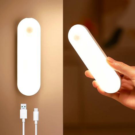 Automatisches Led-nachtlicht, Wiederaufladbare Led-lampe Mit Bewegungssensor, 10 Einstellbare Helligkeitsstufen, Kabellos Und Tragbar