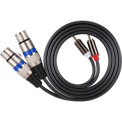 Dual-rca-stecker Auf Dual-xlr-buchse Audio-adapterkabel Patchkabel Doppelreihiges Pvc-kabel