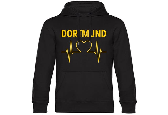 multifanshop Kapuzensweatshirt Dortmund - Herzschlag - Hoodie