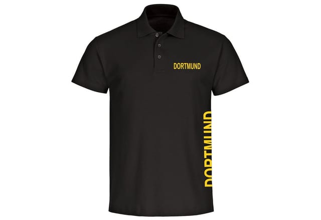multifanshop Poloshirt Dortmund - Brust & Seite - Polo