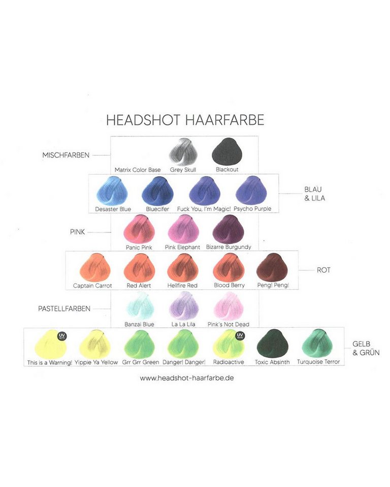 Headshot Hair Dye Haarfarbe Bizarre Burgundy
