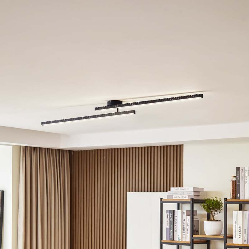 [gebraucht] B-ware Lindby Deckenleuchte Lampe Led Aurendor Mattschwarz Aluminium Eisen Kunststof590