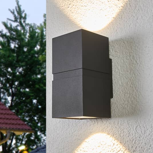[gebraucht] B-ware Lucande Dunkelgraue Led Außen Wandleuchte Außenwandleuchte Wandleuchte Gabriel823