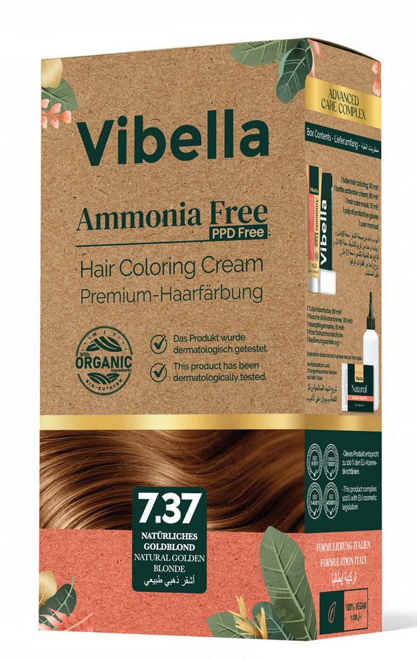 Vibella Haarfarbe Haarfärbecreme Nr. 7,37 Natürliches Goldblond Bild 3