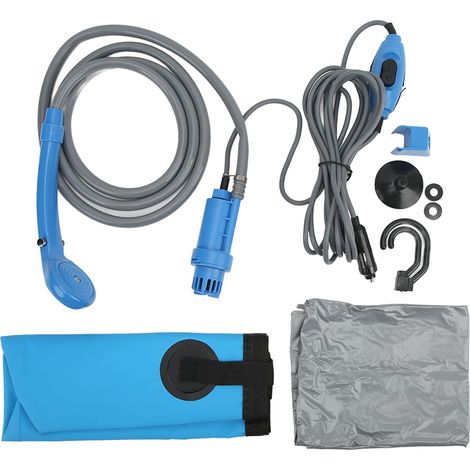 Campingdusche, 20-liter-falteimer, 12-v-pumpe, Flexibler Schlauch, Zum Wandern, Autowaschen Und Baden Von Haustieren