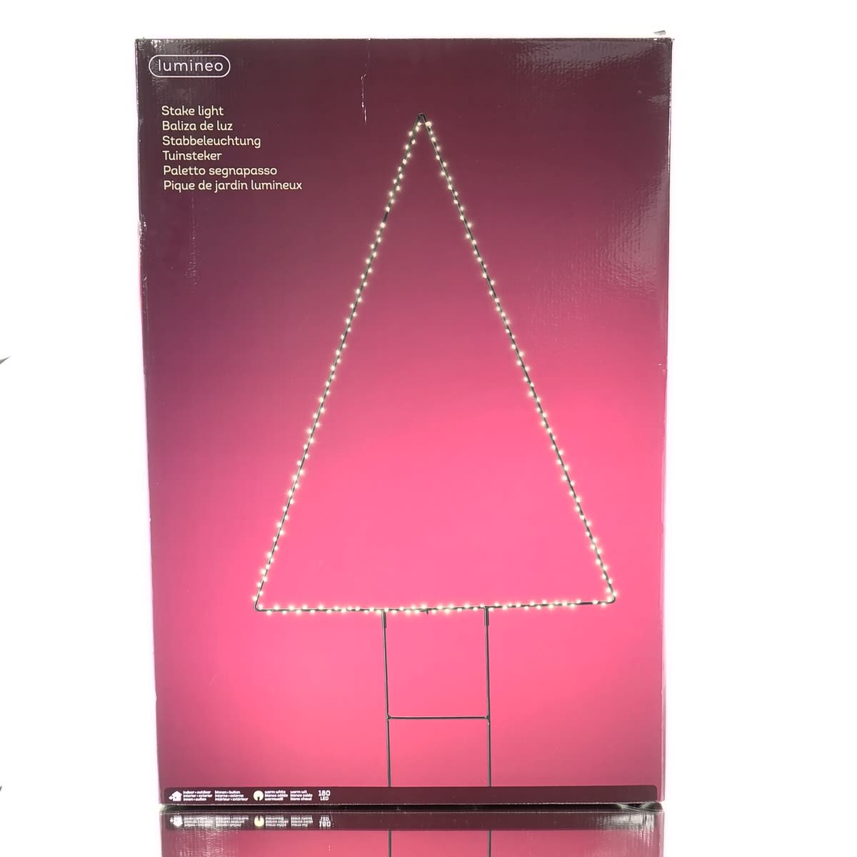Lumineo Micro-led Baumdreieck Schwarz 52 X 77 Cm 180 Lichter Metall - Warmweiß