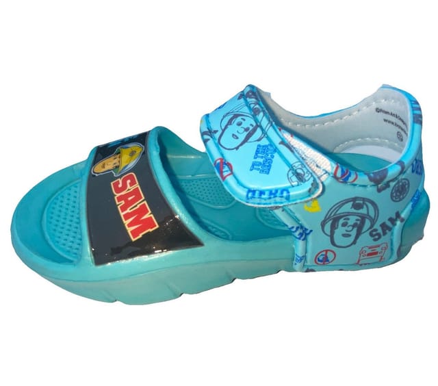 Feuerwehrmann Sam Feuerwehrmann Sam Sandalen Badeschuhe Schuhe für Jungen + Mädchen, rutschfeste Sohle, Klettverschluss, Kinderschuhe Sommerschuhe Schwimmschuhe blau Gr.24/25 26/27 28/29 30/31 Badesandale