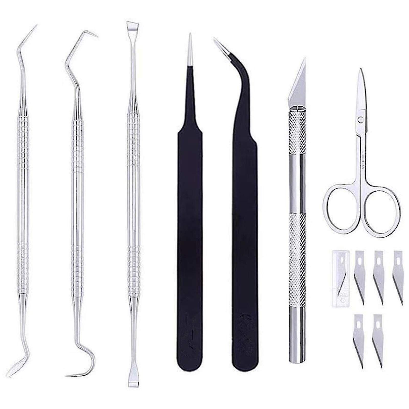 Vinylschneide-set (12-teilig): Graviermesser, Haken, Schere, Werkzeuge Für Silhouette Cameo, Beschriftungs-, Scrapbooking- Und Gravurzubehör.