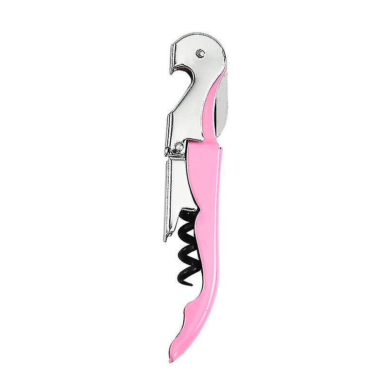 3-in-1-korkenzieher Und Flaschenöffner Aus Edelstahl Mit Folienschneider – Rosa Doppelgelenk-korkenzieher