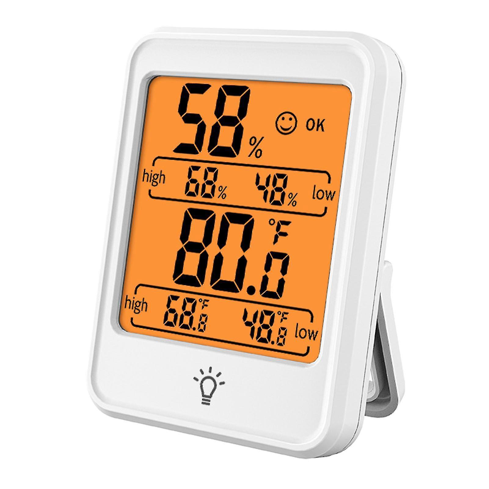 Digitales Hygrometer-thermometer, Anzeige Von Innentemperatur Und Luftfeuchtigkeit Mit Großem Weißen Lcd-bildschirm