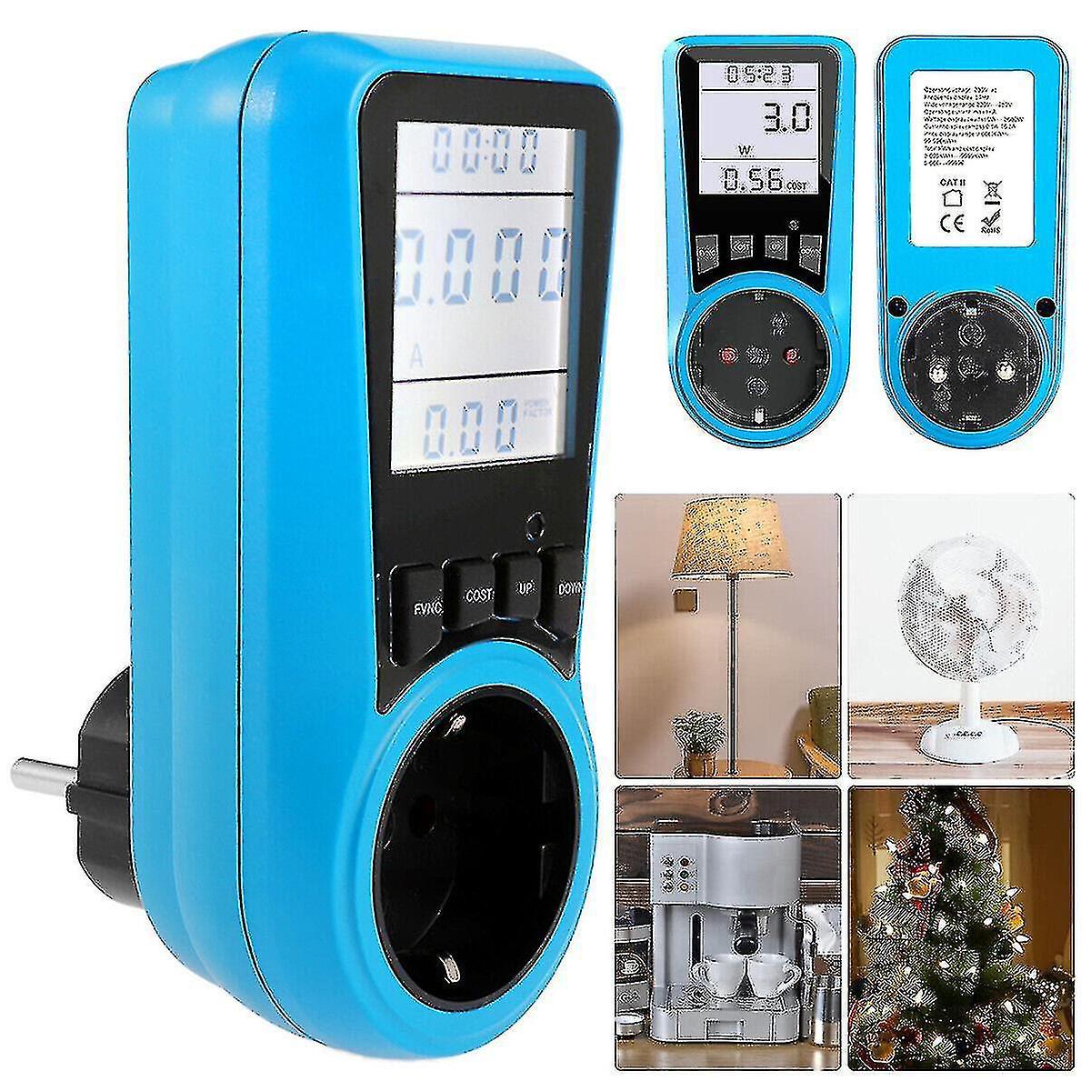 Digitaler Energiezähler, Wattmeter, Stromzähler, Leistungsanalysator, Weiß