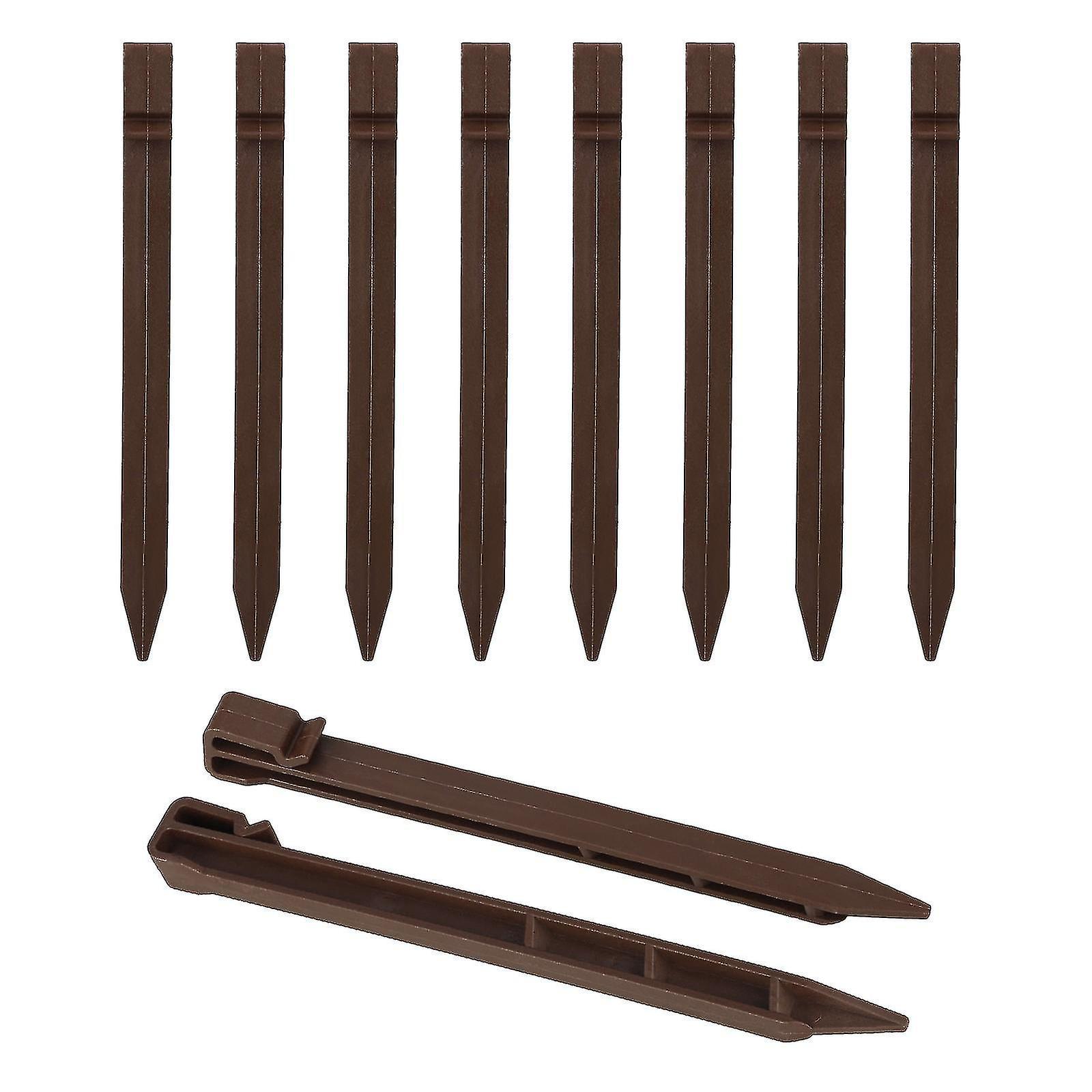 Erdanker, Gartenanker, 25 Cm, Multifunktional, Mit Haken, Für Garten- Oder Hofzelte, Schwarz, Wiederverwendbar, Kaffeefarben.