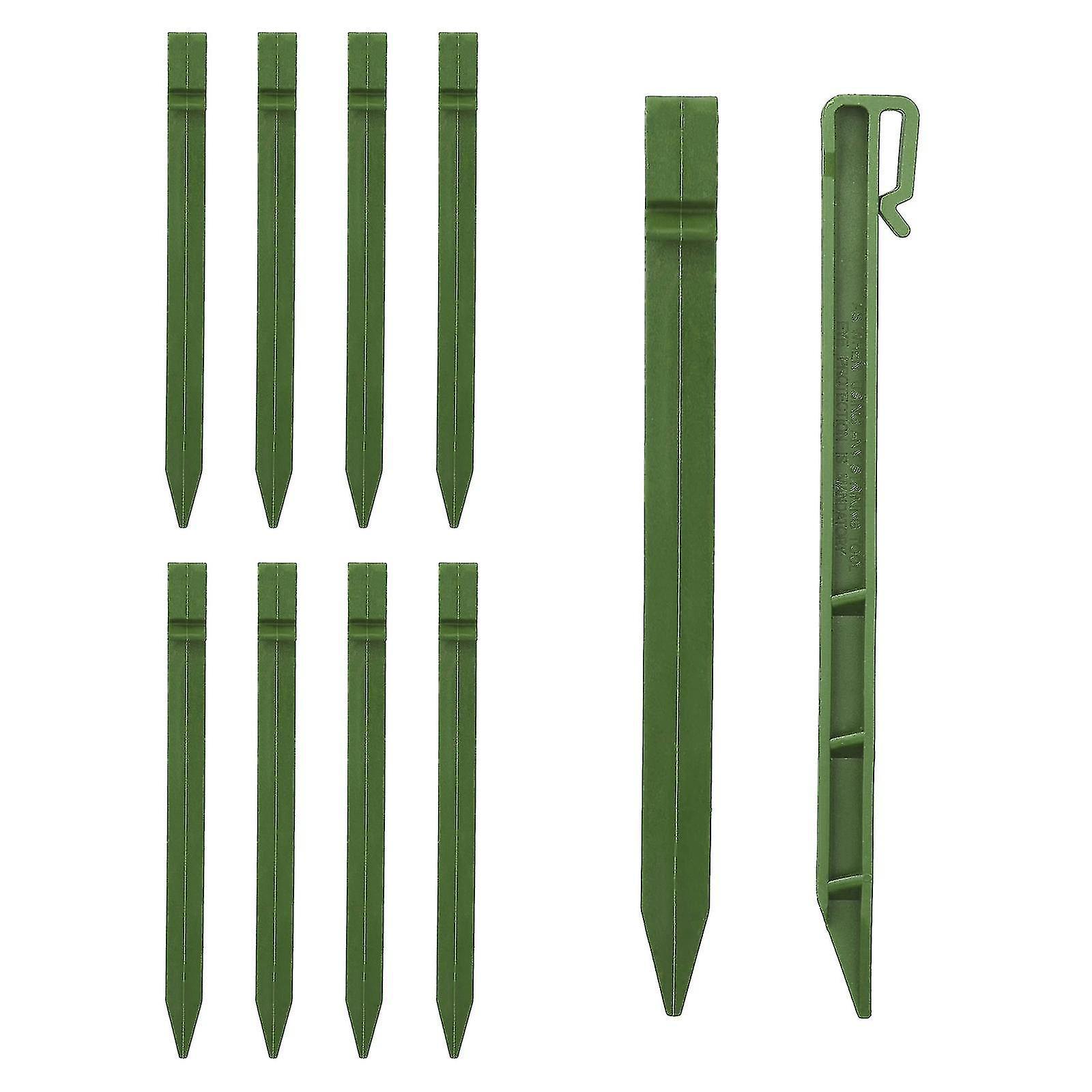 Multifunktionale 25 Cm Gartenpflöcke Mit Haken, Für Garten- Oder Hofzelte, Schwarz Und Wiederverwendbar, Grün.