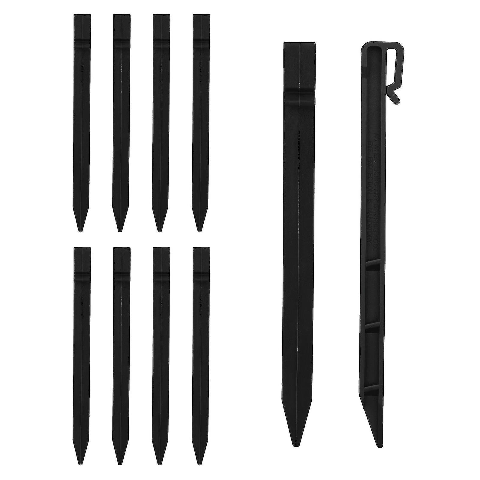 Erdnägel, Gartenanker, 25 Cm, Multifunktional, Mit Haken, Für Garten- Oder Hofzelte, Schwarz, Wiederverwendbar, Für Erdnägel.