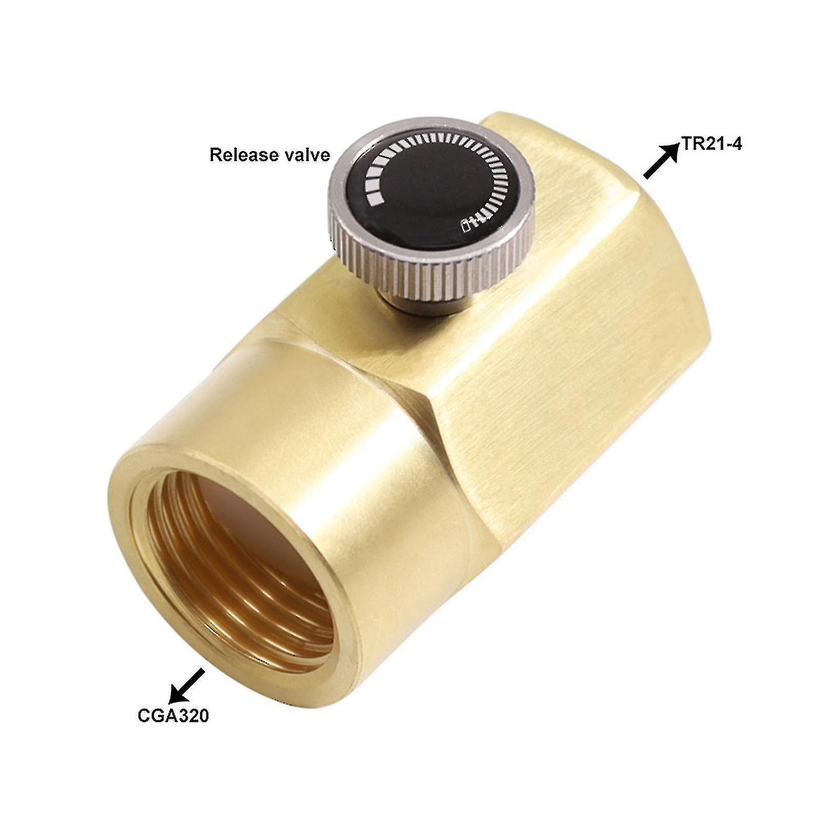 Messingadapter Für Haushalts-sodaflaschen, Co2-zylinderfülladapter, Co2-füllventilanschluss, Tr21-4 Auf Cga320 Füllflasche
