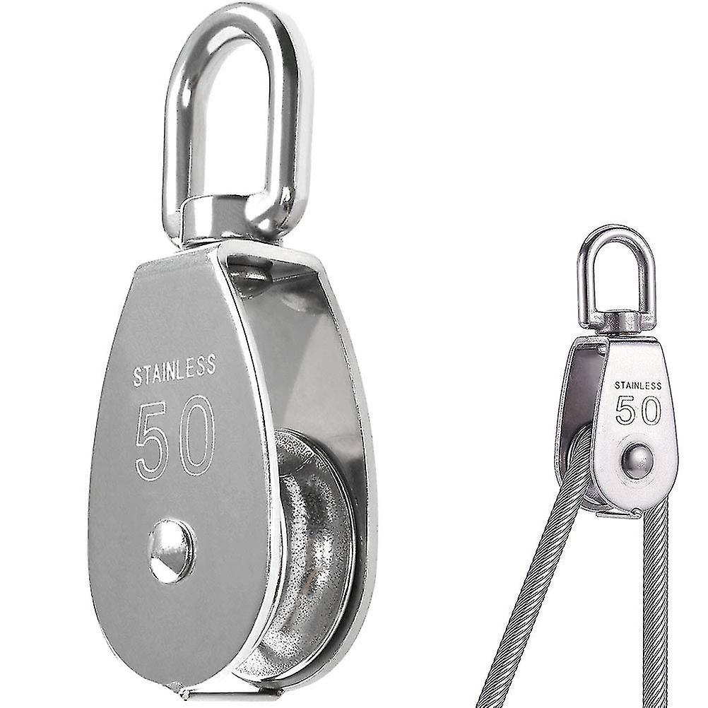 M50 Einrad-drehrolle Aus Edelstahl 304, Tragfähigkeit 400 Kg – Silber