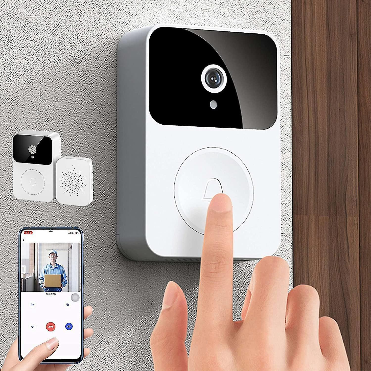 Ring Smart Video-türklingel Mit Gegensprechanlage, Intelligente Drahtlose Video-türklingel, Hochauflösende Nachtsicht, Wlan-ladefunktion, Diebstahlschutz, Zwei-wege-kommunikation.