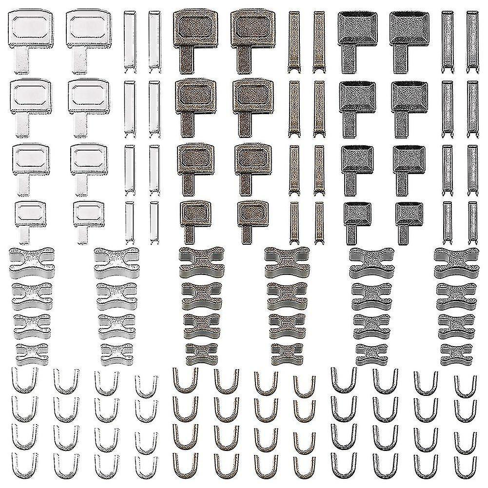 120 Metall-reißverschlussschieber, 4 Größen Von Bodenschiebern, Einführstift, Reißverschlusssystem