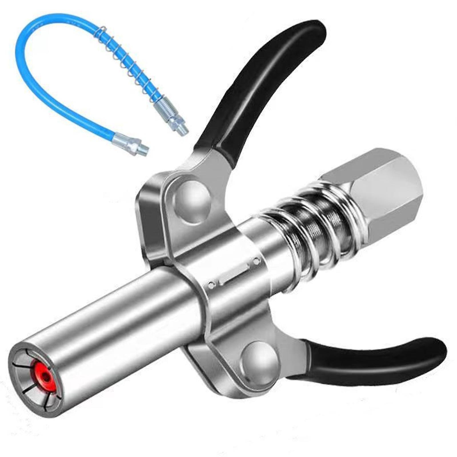 Fettpressenanschluss - Fettpressendüse, Fettnippel, Hochbelastbarer Schnellverschluss-fettnippel, Kompatibel Mit Allen Fettpressen Mit 1/8"-npt-düsen - B Mit Schlauch -