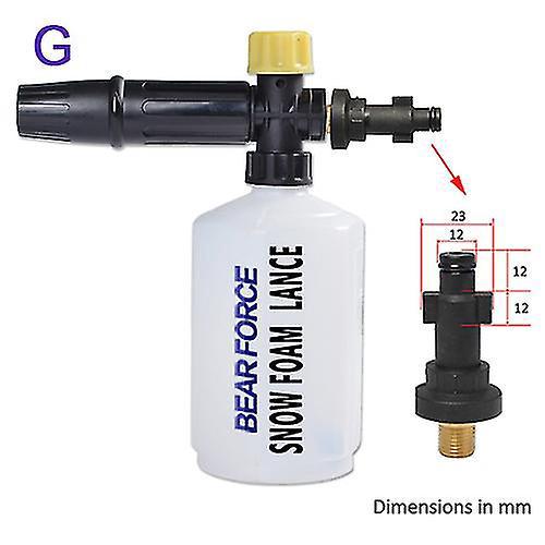 Schaumpistole Für Die Autowäsche, Schaumkanone, Schaumgenerator Kompatibel Mit Kärcher, Kranzle, Interskol, Elitech, Huter, Gerni Und Stihl Hochdruckreinigern (weiß).