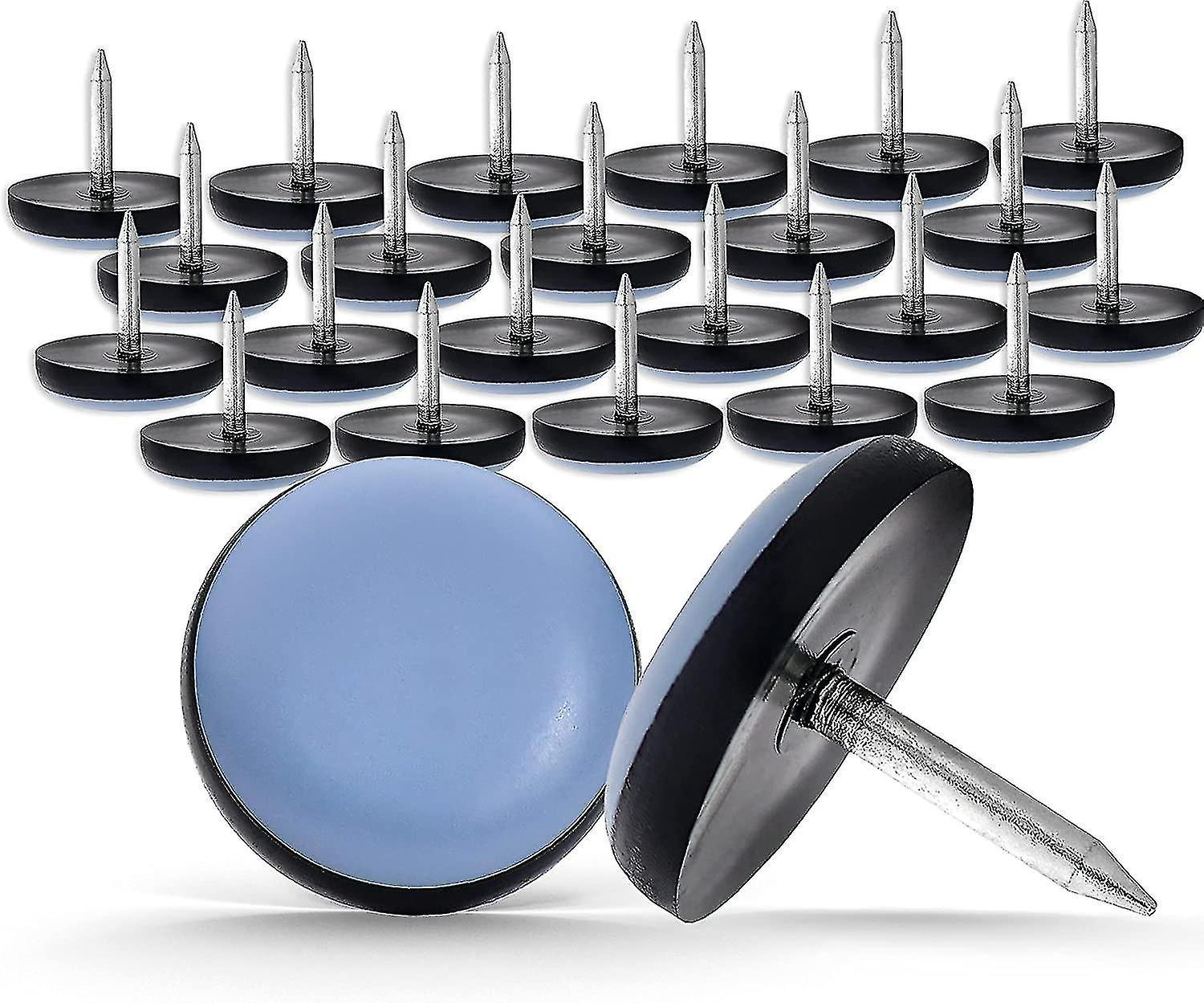 24 Graue 19-mm-teflon-möbelgleiter Mit Nagel