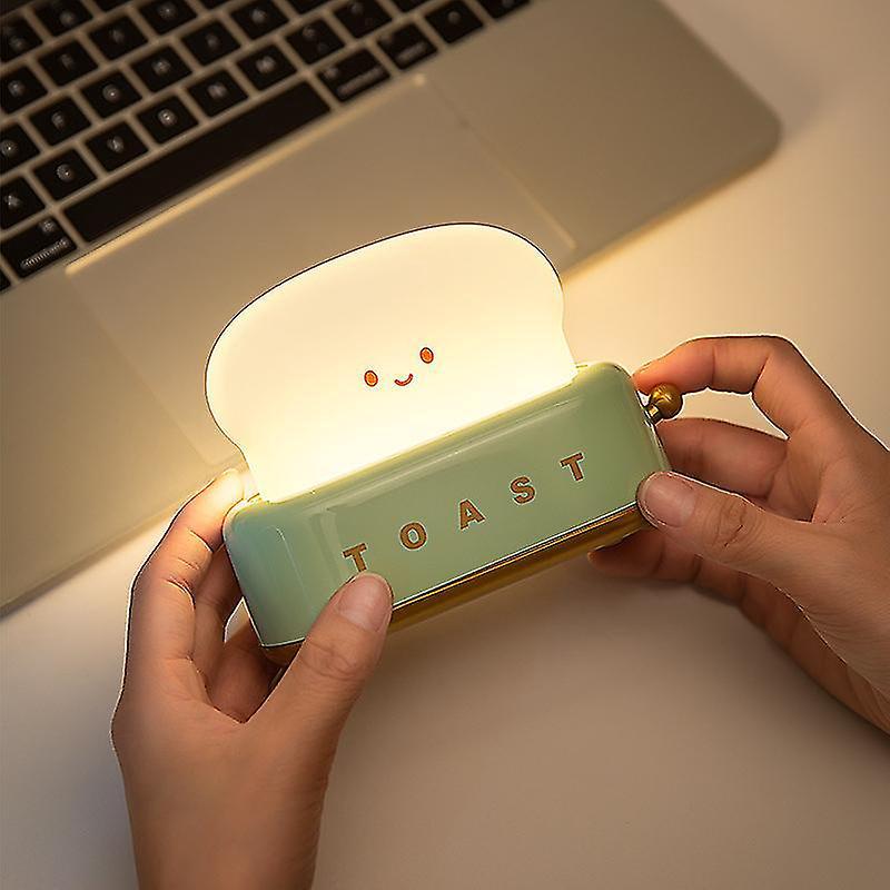 Kreatives, Toastförmiges Nachtlicht, Led-lampe Für Brotbackautomaten, Usb-ladefunktion, Dimmbar, Umweltfreundlich.