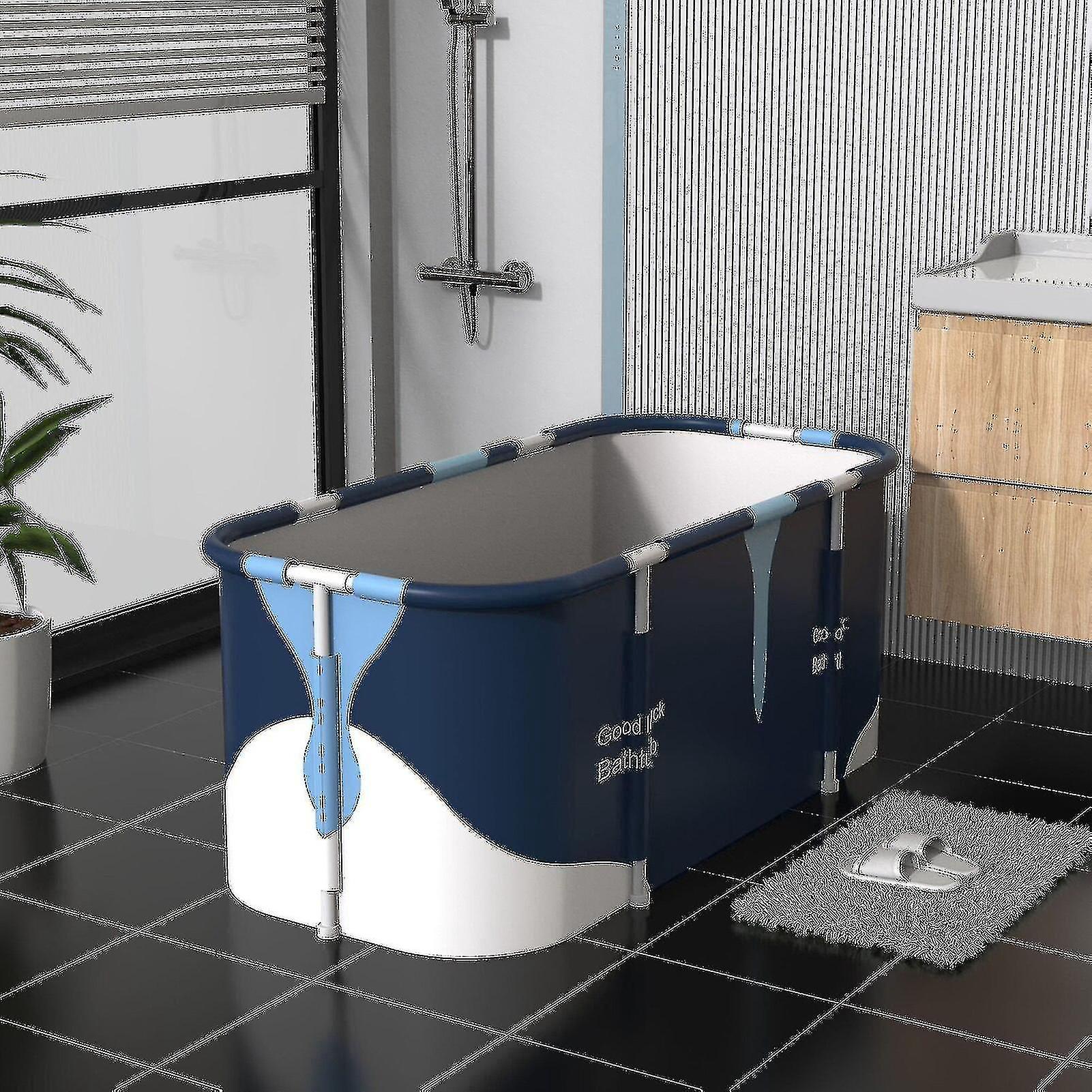 Tragbare, Faltbare Pvc-badewanne Für 2 Personen, Nicht Aufblasbar, Mit Badeeimer Und Isolierung Für Den Heimgebrauch.
