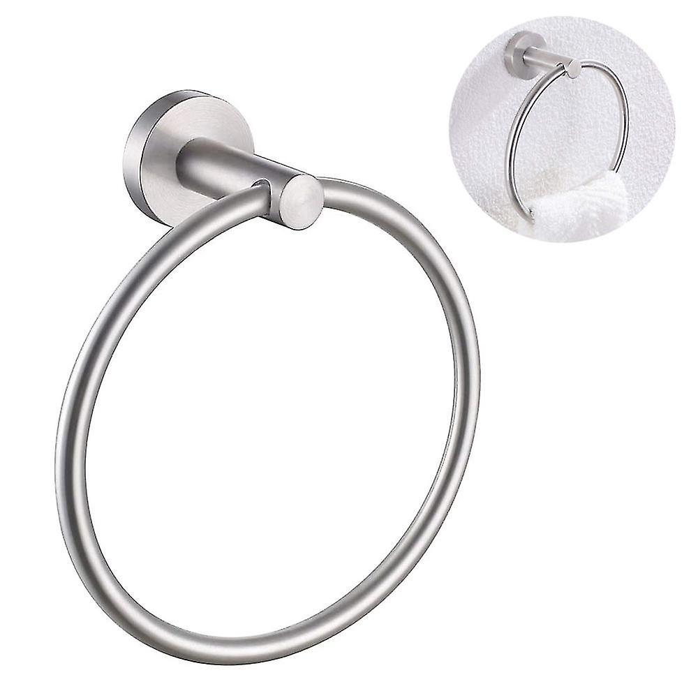 Handtuchring Fürs Badezimmer (1 Stück), Runder Handtuchhalter Für Küche Und Bad – Runder Sockel – Silber