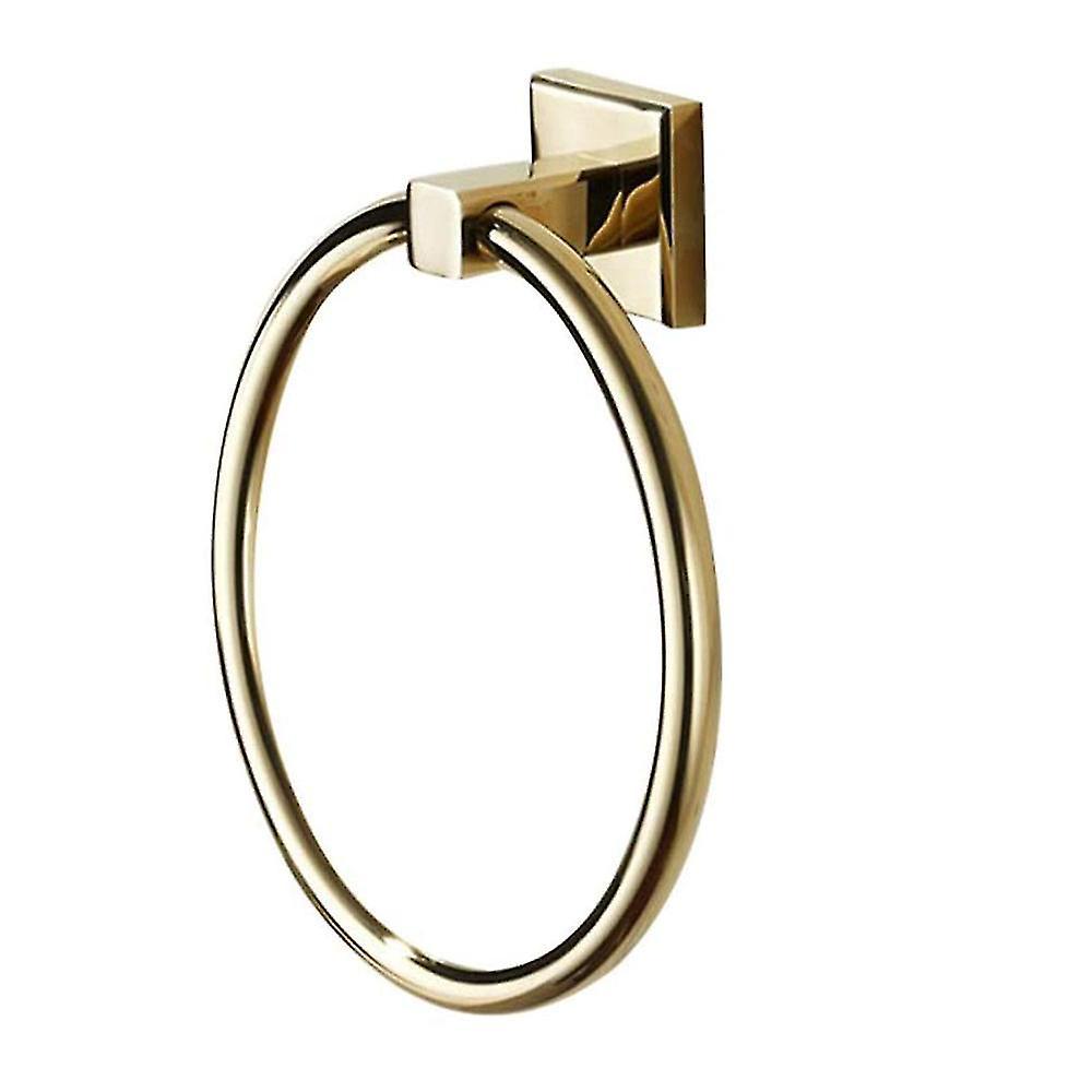 Handtuchring (1 Stück), Runder Handtuchhalter Für Küche Und Bad – Quadratischer Sockel – Gold