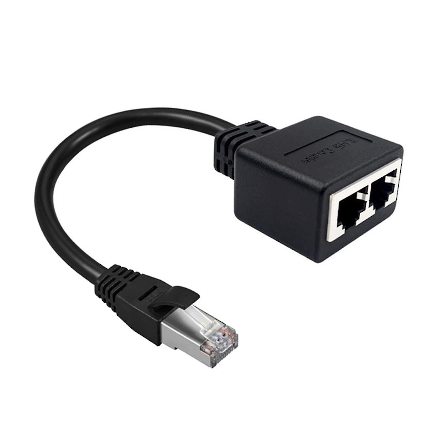 2-in-1 Rj45-splitter, 1 Stecker Auf 2 Buchsen Rj45-netzwerkstecker (25 Cm)