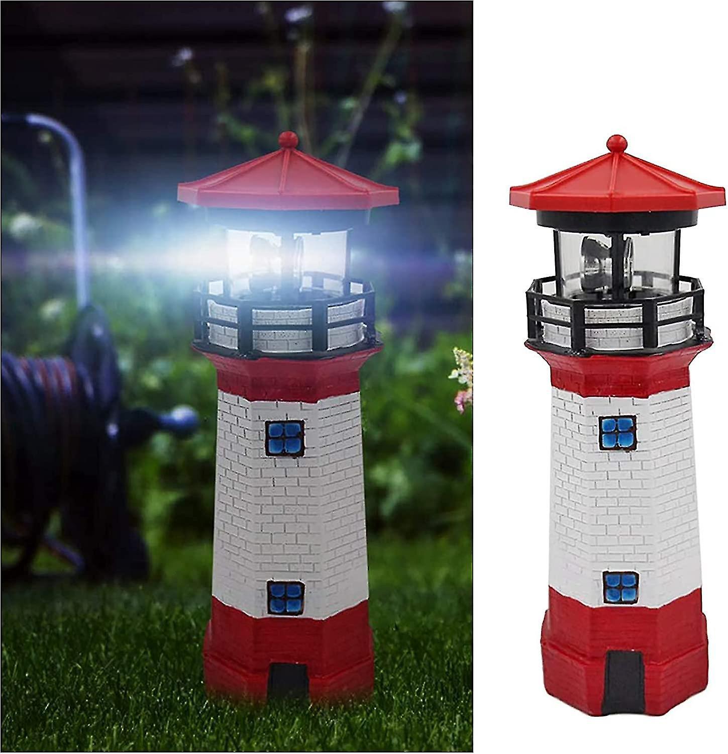 Solarbetriebener Gartenleuchtturm, Drehbare Led-dekorationslampe, Solarbetriebene Gartenleuchte.