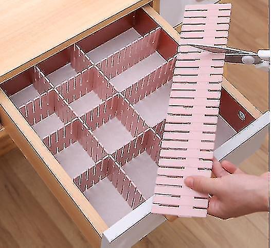 Set Mit 12 Ausziehbaren Schubladeneinsätzen Für Kleidung (37 X 7 Cm) Pink