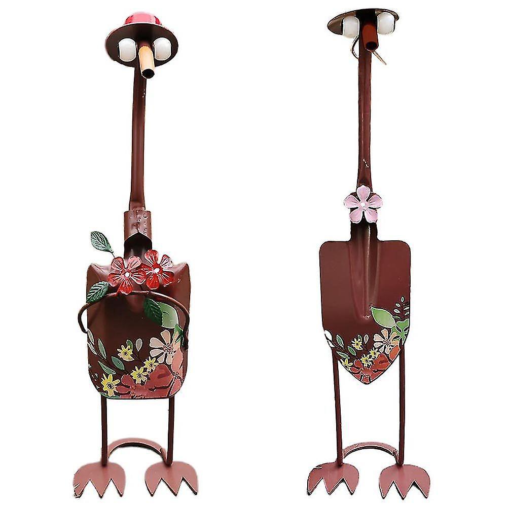 Niedlicher Dekorativer Gartenspaten, Handgefertigte Entenförmige Gartenfigur, Feminines Ornament