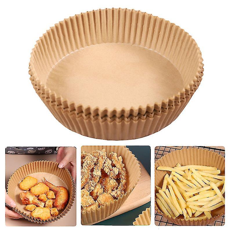 Einweg-backpapier Für Heißluftfritteusen, 100 Stück, Antihaftbeschichtet, Ölbeständig, 16 Cm, 200 Stück, Natur