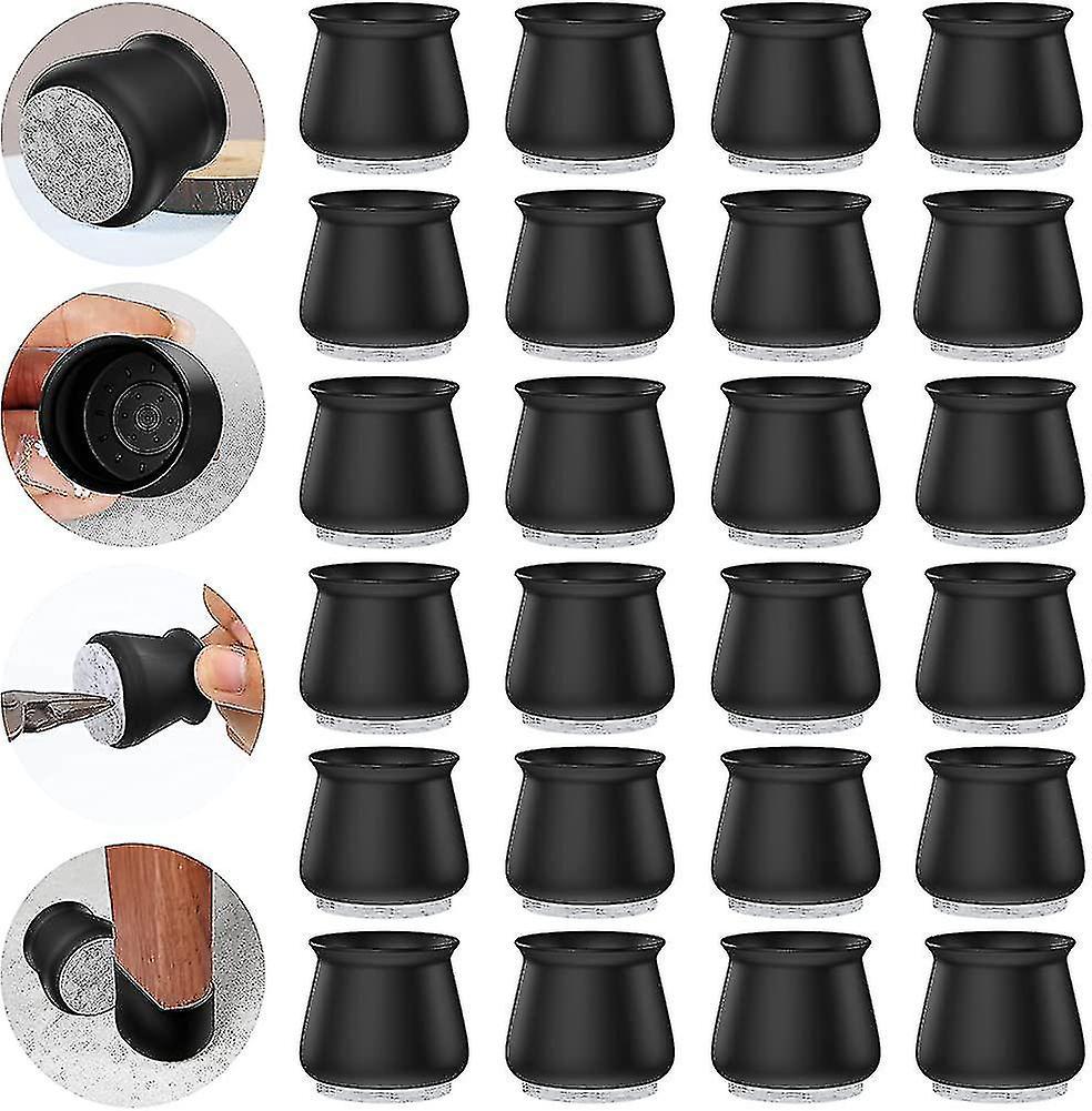 Stuhlbeinschoner, 24er-packung, Für Parkettböden. Silikon-stuhlbeine.