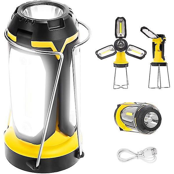 Campinglampe, Tragbare Led-taschenlampe Mit 6 Modi, Usb-betrieben