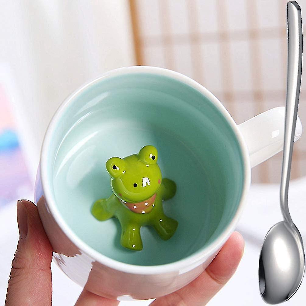 Keramikbecher Mit Froschfigur – Witziger Becher Mit 3d-tier Im Inneren – Geeignet Für Jungen, Mädchen, Frauen Und Männer