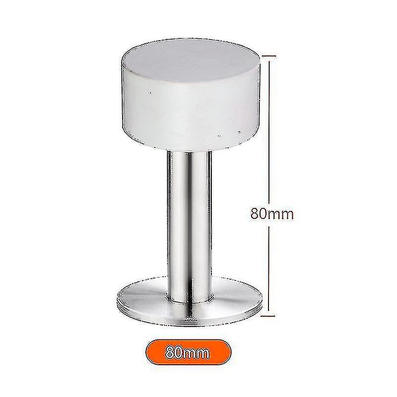 Weißer, Selbstklebender Türstopper Aus Edelstahl Mit Geräuschdämpfung (2er-pack) A80 Mm