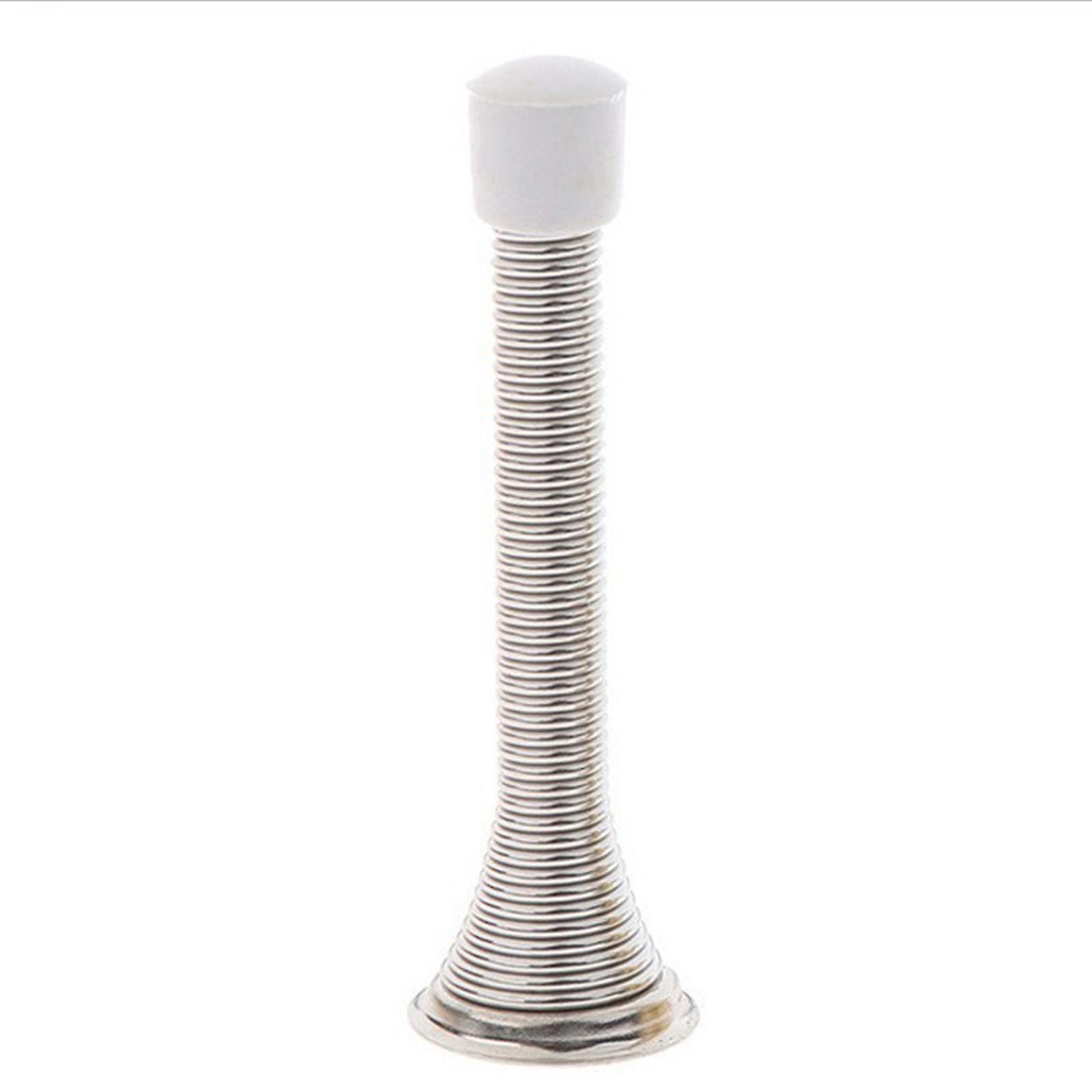Federbelasteter Türstopper, Dekorativer Wandtürstopper, Türschutz, Silber